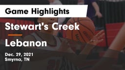 Stewart's Creek  vs Lebanon  Game Highlights - Dec. 29, 2021