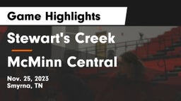 Stewart's Creek  vs McMinn Central  Game Highlights - Nov. 25, 2023