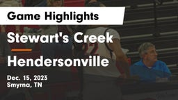 Stewart's Creek  vs Hendersonville  Game Highlights - Dec. 15, 2023