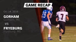 Recap: Gorham  vs. Fryeburg  2016