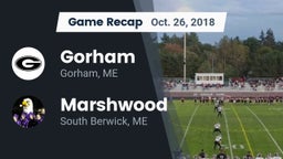 Recap: Gorham  vs. Marshwood  2018