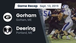 Recap: Gorham  vs. Deering  2019