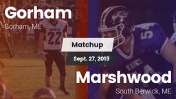 Matchup: Gorham  vs. Marshwood  2019