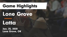 Lone Grove  vs Latta  Game Highlights - Jan. 25, 2020