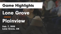 Lone Grove  vs Plainview  Game Highlights - Feb. 7, 2020