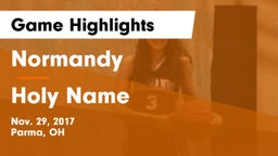 Normandy  vs Holy Name  Game Highlights - Nov. 29, 2017