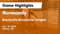 Normandy  vs Brecksville-Broadview Heights  Game Highlights - Jan. 10, 2018
