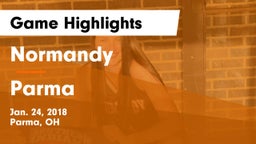 Normandy  vs Parma  Game Highlights - Jan. 24, 2018