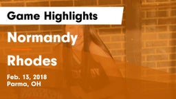 Normandy  vs Rhodes Game Highlights - Feb. 13, 2018