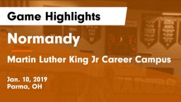 Normandy  vs Martin Luther King Jr Career Campus Game Highlights - Jan. 10, 2019