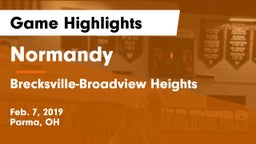 Normandy  vs Brecksville-Broadview Heights  Game Highlights - Feb. 7, 2019