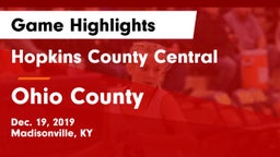 Hopkins County Central  vs Ohio County  Game Highlights - Dec. 19, 2019