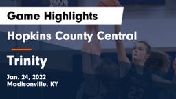 Hopkins County Central  vs Trinity  Game Highlights - Jan. 24, 2022