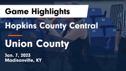 Hopkins County Central  vs Union County  Game Highlights - Jan. 7, 2023