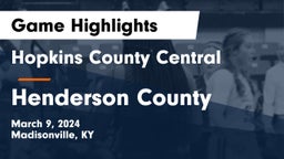 Hopkins County Central  vs Henderson County  Game Highlights - March 9, 2024