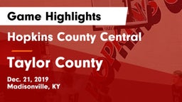 Hopkins County Central  vs Taylor County  Game Highlights - Dec. 21, 2019