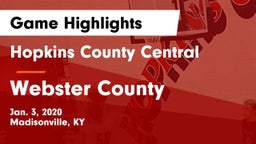 Hopkins County Central  vs Webster County  Game Highlights - Jan. 3, 2020