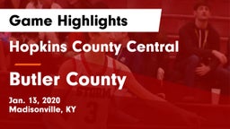 Hopkins County Central  vs Butler County  Game Highlights - Jan. 13, 2020