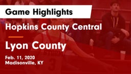 Hopkins County Central  vs Lyon County  Game Highlights - Feb. 11, 2020