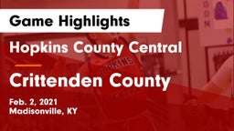 Hopkins County Central  vs Crittenden County  Game Highlights - Feb. 2, 2021