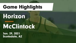 Horizon  vs McClintock  Game Highlights - Jan. 29, 2021
