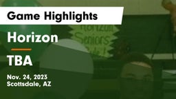 Horizon  vs TBA Game Highlights - Nov. 24, 2023