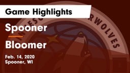 Spooner  vs Bloomer  Game Highlights - Feb. 14, 2020
