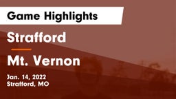 Strafford  vs Mt. Vernon  Game Highlights - Jan. 14, 2022
