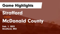 Strafford  vs McDonald County  Game Highlights - Feb. 1, 2022