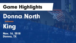 Donna North  vs King  Game Highlights - Nov. 16, 2018