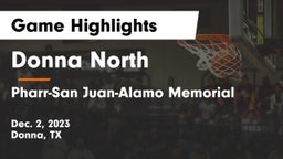 Donna North  vs Pharr-San Juan-Alamo Memorial  Game Highlights - Dec. 2, 2023