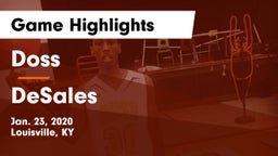 Doss  vs DeSales  Game Highlights - Jan. 23, 2020