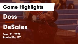 Doss  vs DeSales  Game Highlights - Jan. 21, 2022