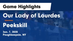 Our Lady of Lourdes  vs Peekskill  Game Highlights - Jan. 7, 2020
