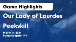 Our Lady of Lourdes  vs Peekskill  Game Highlights - March 8, 2024
