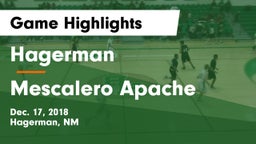 Hagerman  vs Mescalero Apache  Game Highlights - Dec. 17, 2018