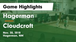 Hagerman  vs Cloudcroft  Game Highlights - Nov. 30, 2018