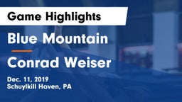 Blue Mountain  vs Conrad Weiser  Game Highlights - Dec. 11, 2019