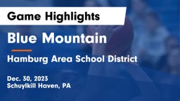 Blue Mountain  vs Hamburg Area School District Game Highlights - Dec. 30, 2023