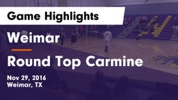 Weimar  vs Round Top Carmine Game Highlights - Nov 29, 2016