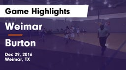 Weimar  vs Burton Game Highlights - Dec 29, 2016