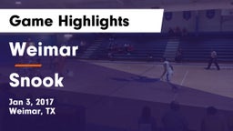 Weimar  vs Snook Game Highlights - Jan 3, 2017