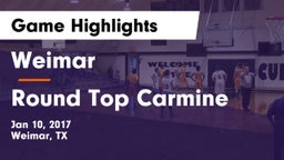 Weimar  vs Round Top Carmine Game Highlights - Jan 10, 2017