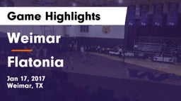 Weimar  vs Flatonia  Game Highlights - Jan 17, 2017