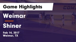 Weimar  vs Shiner  Game Highlights - Feb 14, 2017