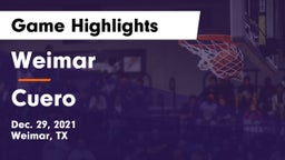 Weimar  vs Cuero  Game Highlights - Dec. 29, 2021