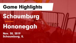 Schaumburg  vs Hononegah  Game Highlights - Nov. 30, 2019