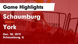 Schaumburg  vs York  Game Highlights - Dec. 30, 2019