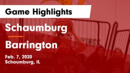 Schaumburg  vs Barrington  Game Highlights - Feb. 7, 2020