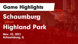 Schaumburg  vs Highland Park  Game Highlights - Nov. 22, 2021